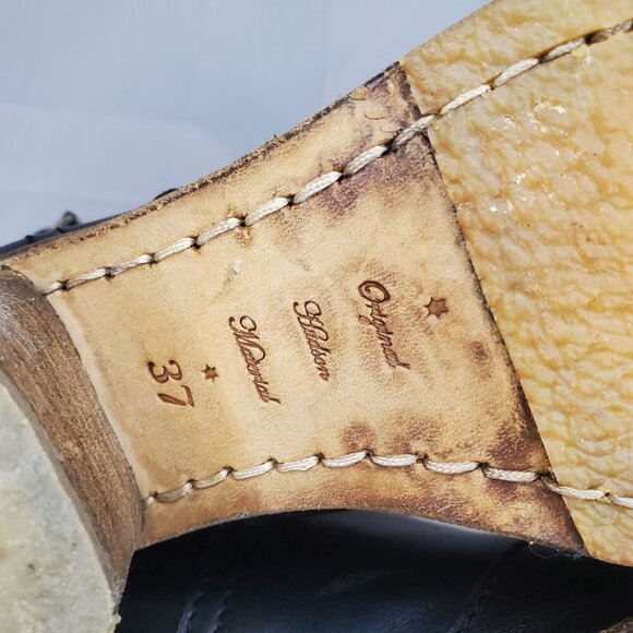 Hudson Black Leather Side Buckle Women's Boot Size 37( US 6) - Picture 15 of 16